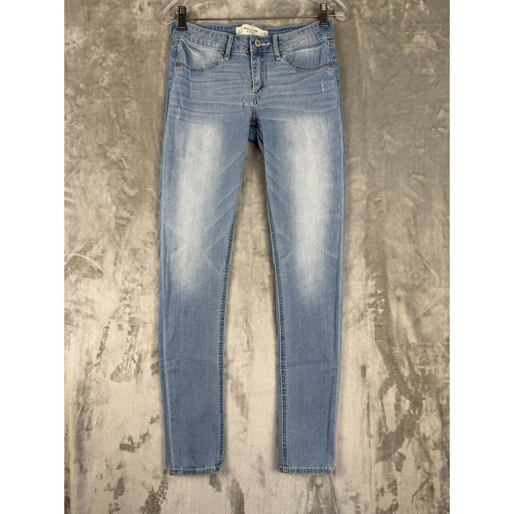 Y2K Abercrombie & Fitch Womens Light Wash Denim Skinny Jeans